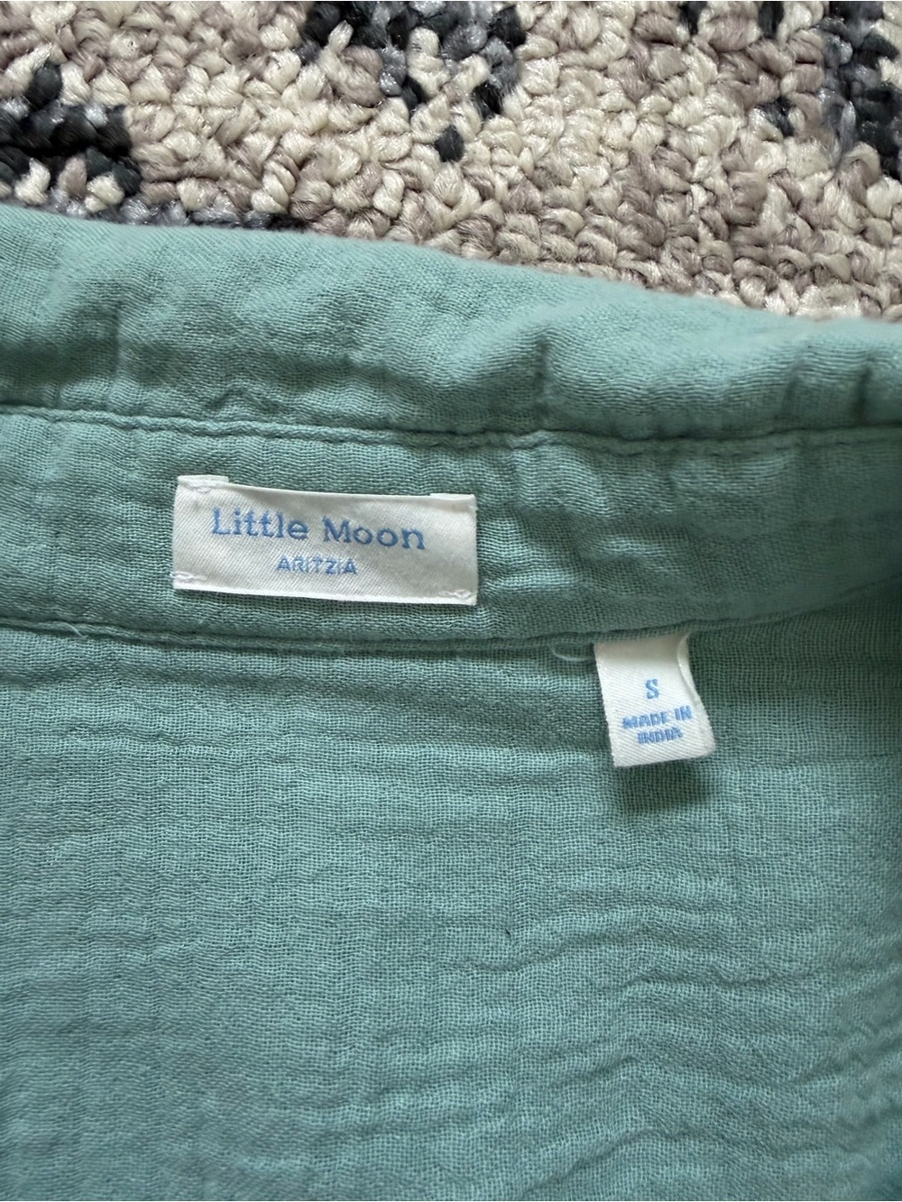 Little Moon by Aritzia AirPlush Cotton Sail Shirt and Pant Set - Picture 3 of 6